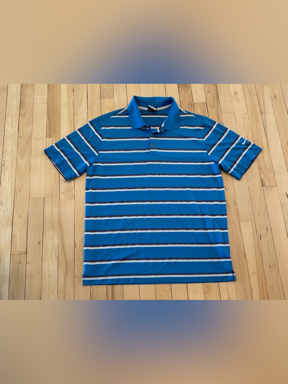 Nike Golf Dri-Fit Polo Shirt Blue Large